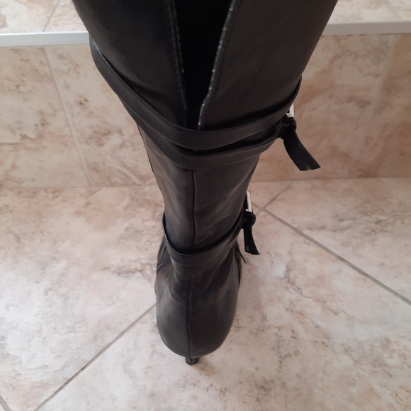 Aldo Black Leather Boots size 36 - Picture 3 of 3